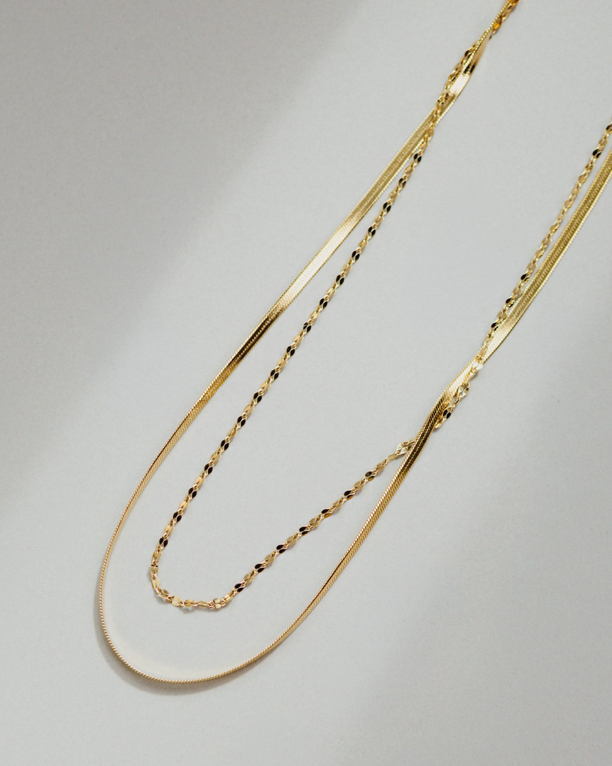 Aligned Double Necklace