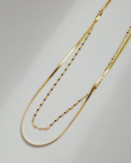 Aligned Double Necklace