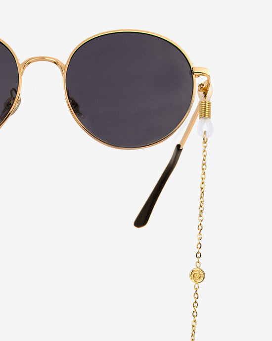 Swirl'n Sunglasses Chain Gold