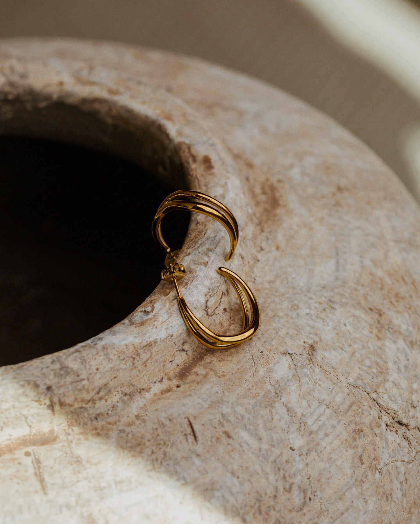 Tides Hoop Studs Roségold