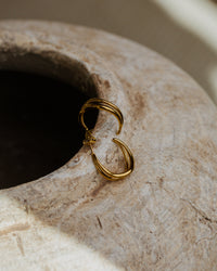 Tides Hoop Studs Gold