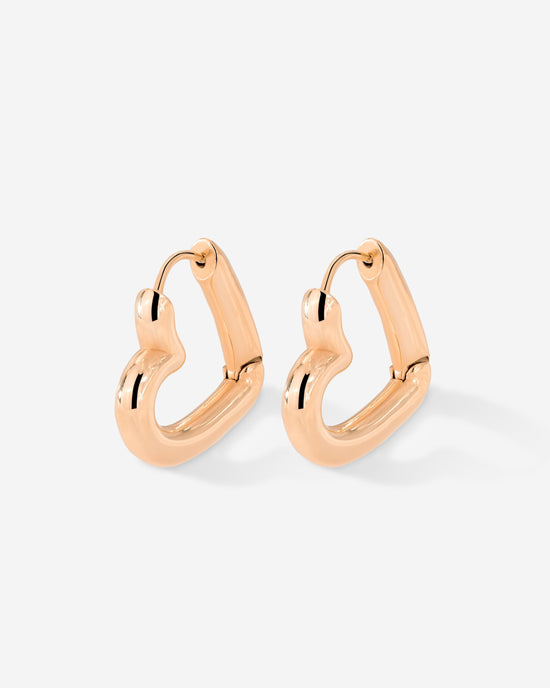 Phat Heart Hoops Small Roségold