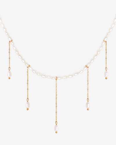 Lolas Love Pearl Power Necklace Roségold