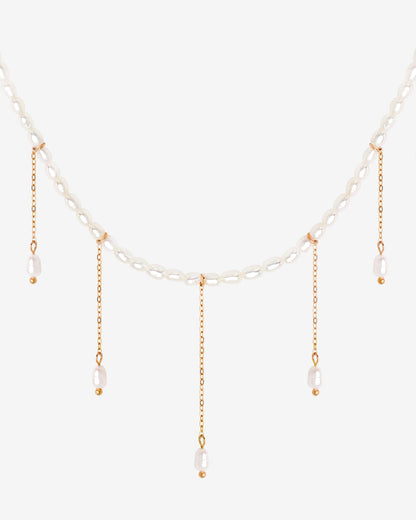 Lolas Love Pearl Power Necklace Roségold