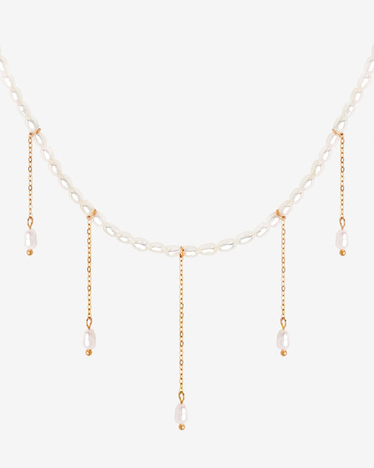 Lolas Love Pearl Power Necklace Roségold
