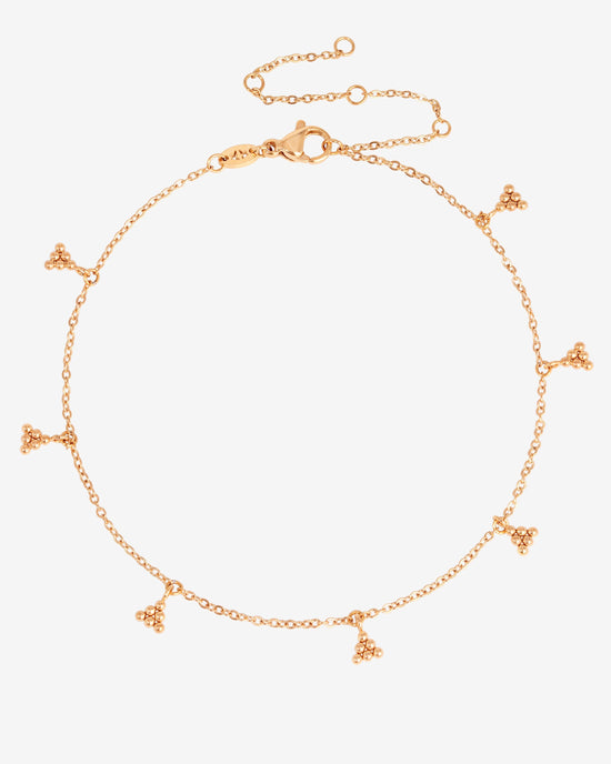 Tiny Beads Anklet Roségold