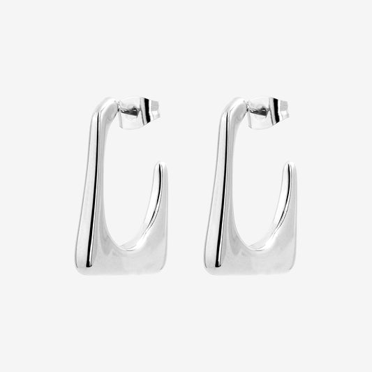 Rectangle Hoops Silber