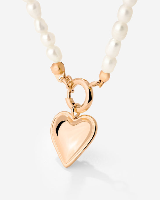 Heartie Pearly Necklace Set Roségold