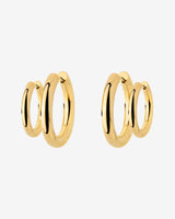 Chunky Lover Hoop Bundle Small Gold