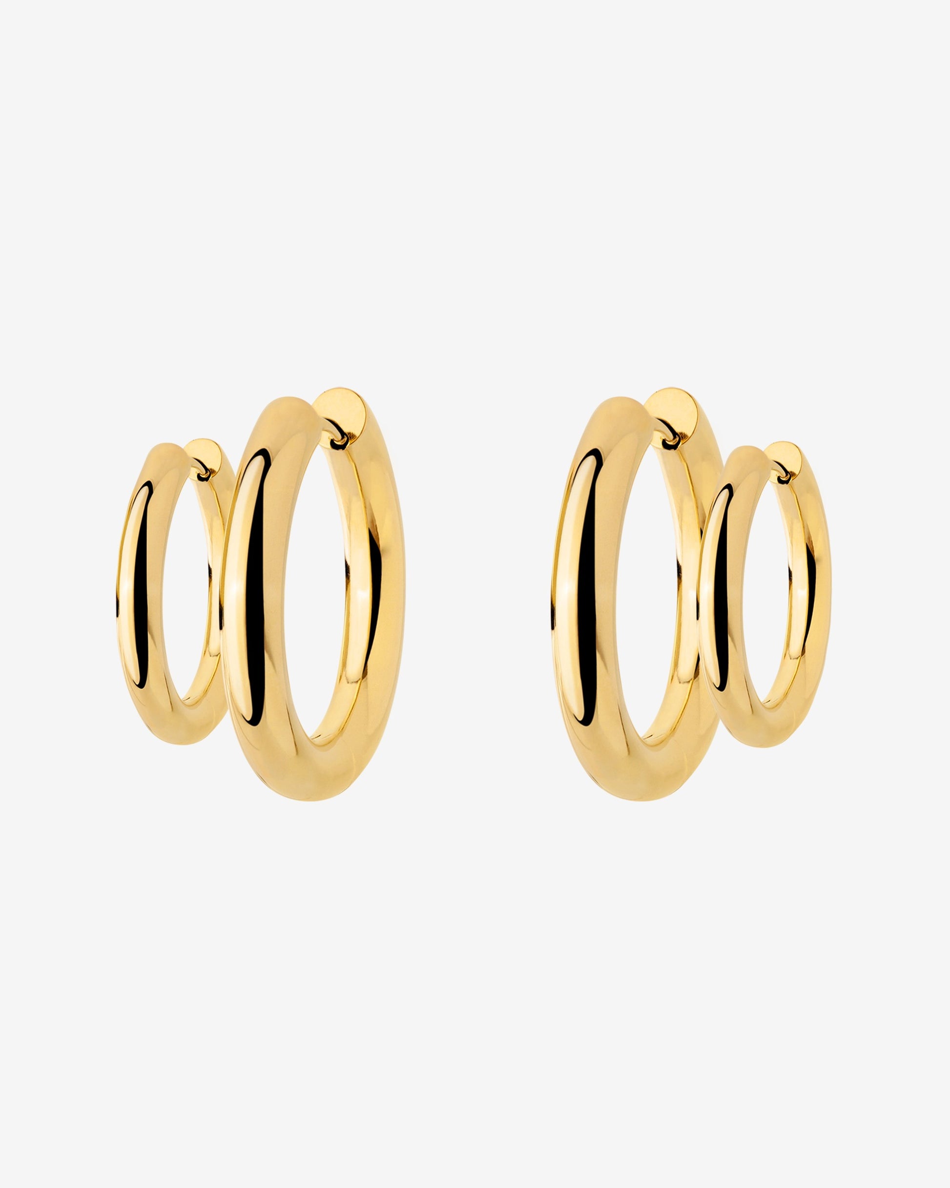 Chunky Lover Hoop Bundle Small Gold