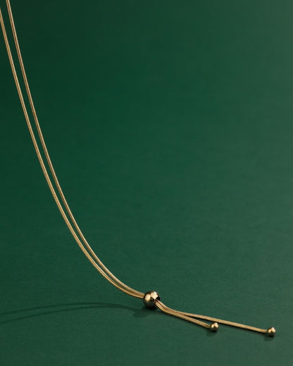 Simple Elegance Y-Necklace Gold