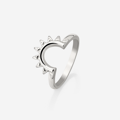 Sun Ray Ring Silber