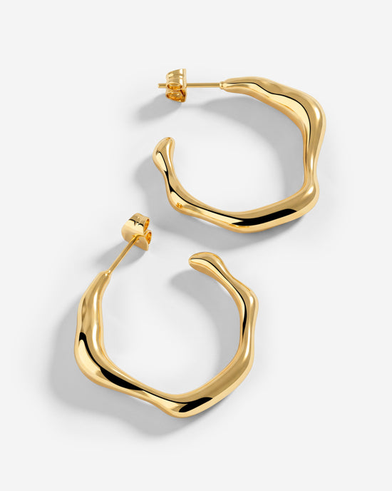 Solar Wave Hoops Studs Large