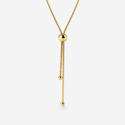 Simple Elegance Y-Necklace Gold