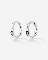 Liquid Shape Hoopies Light Silver