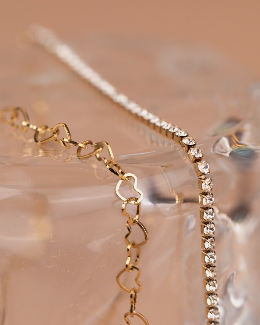 Heart after Heart Necklace Gold