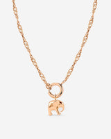 Elephant Singapore Chain Necklace Set Roségold