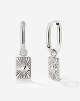 Glowing Heart Oval Hoop Set Baby Argento