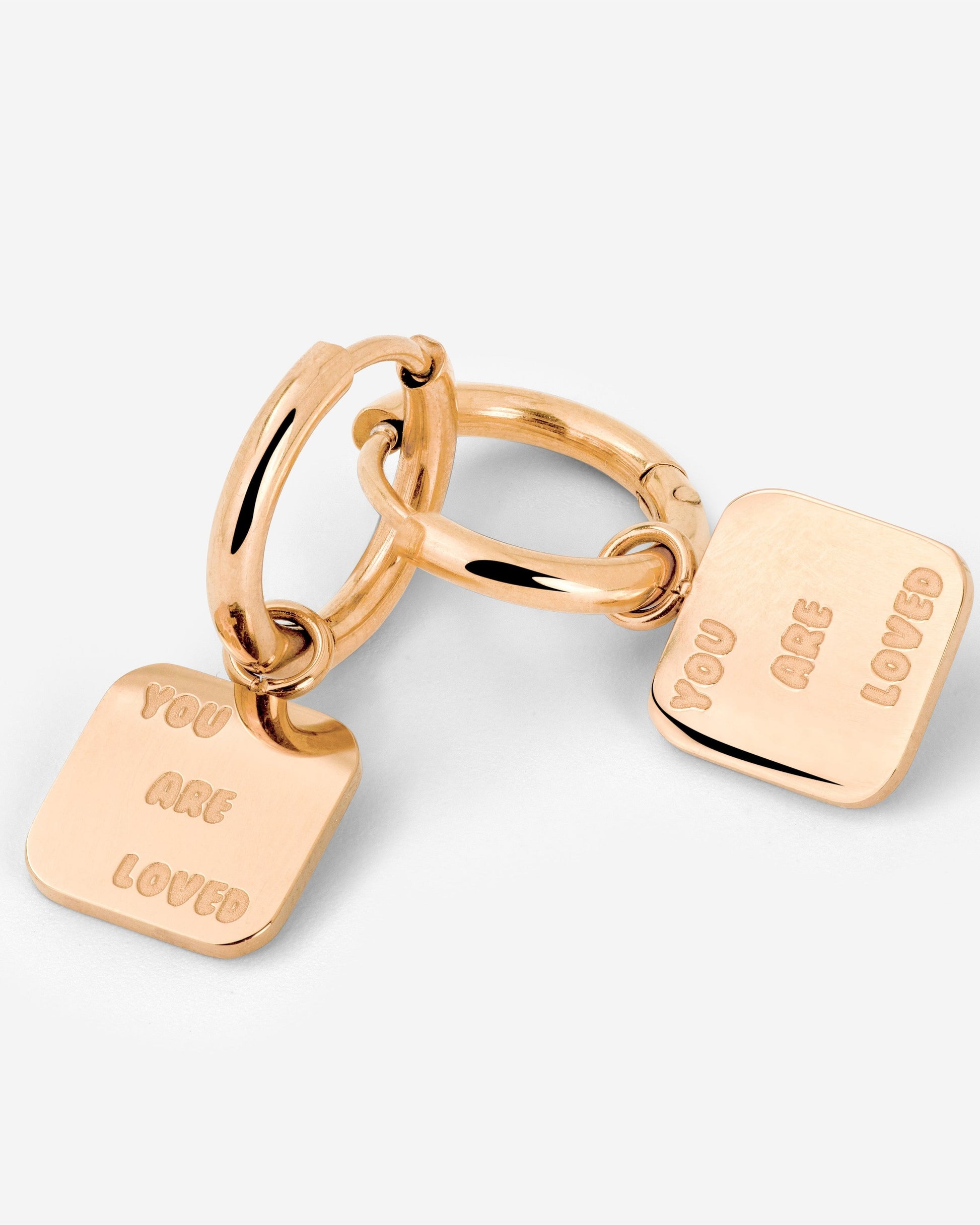 You are loved Hoop Set Small Roségold