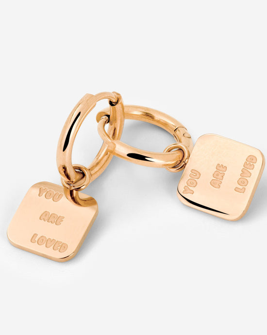 You are loved Hoop Set Small Roségold