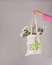 Jutetasche Grow with the flow