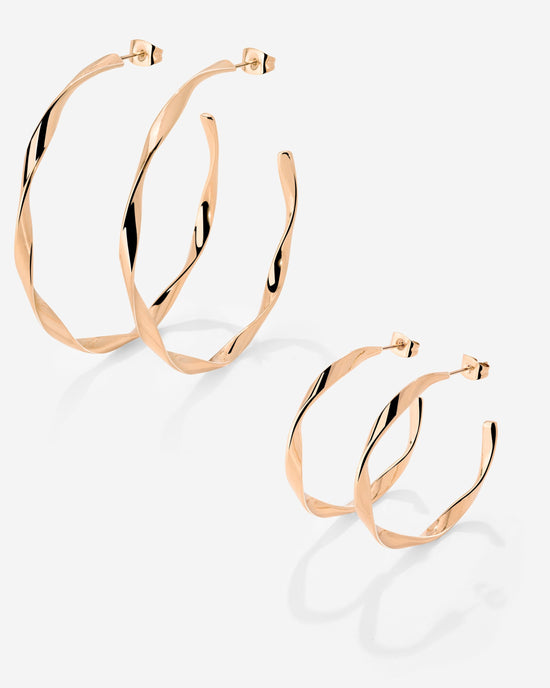 Sahira Hoop Bundle Roségold