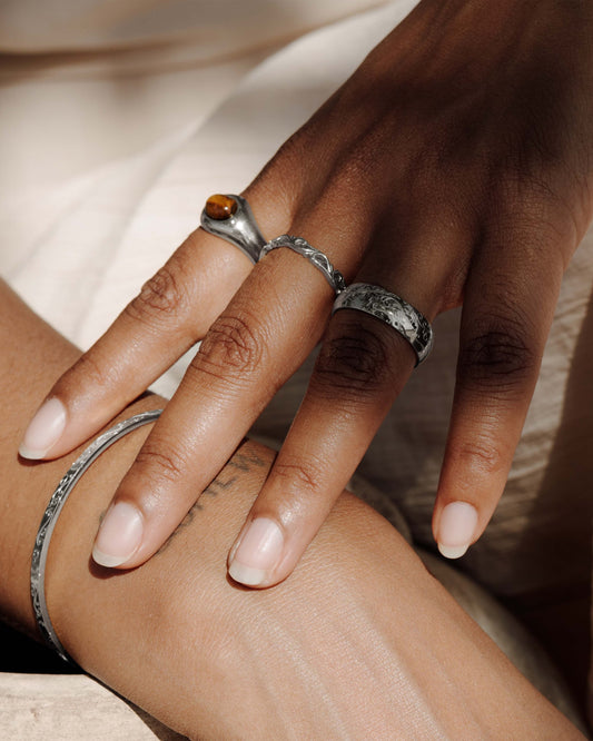 Tiger's Eye Ring Silber