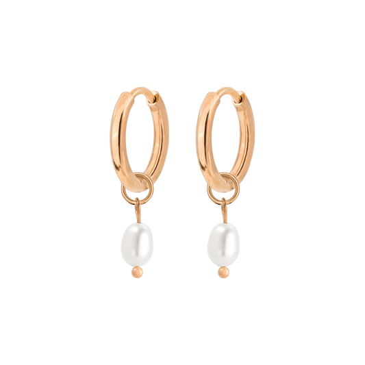 Perla Sola Hoop Set Roségold