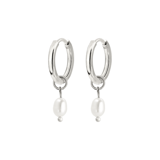 Perla Sola Hoop Set Silber