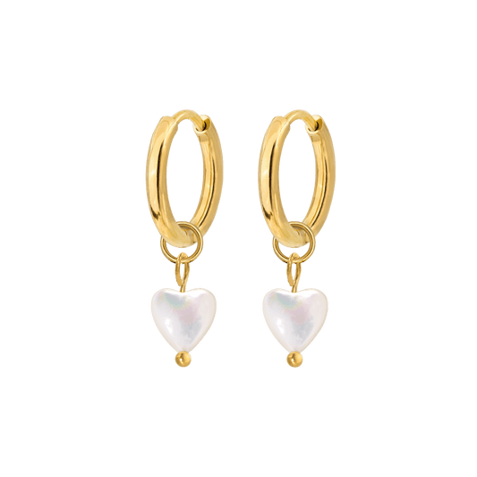 Shimmering Heart Hoop Set Baby Gold