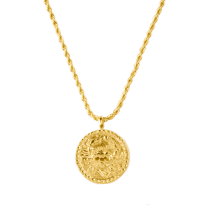 Zodiac Sign Necklace Gold