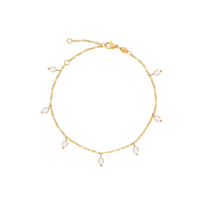 Shiny Pearls Bracelet Gold