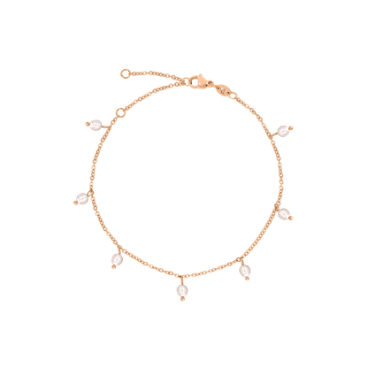 Shiny Pearls Bracelet Roségold