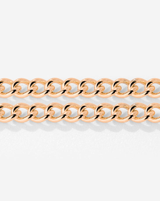 Curb Chain Double Bracelet Roségold