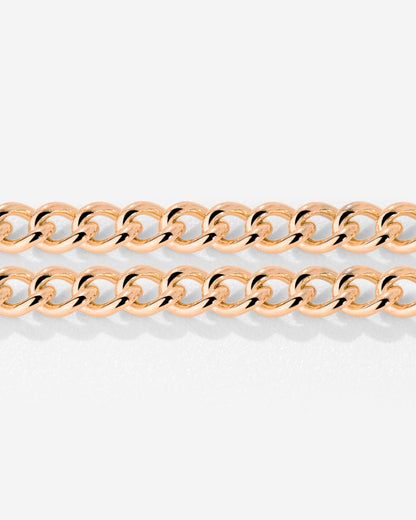 Curb Chain Double Bracelet Roségold