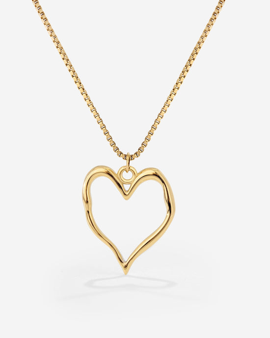 Melting Heart Necklace Gold