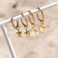 Palmera Coin Oval Paloma Hoop Set Baby Gold