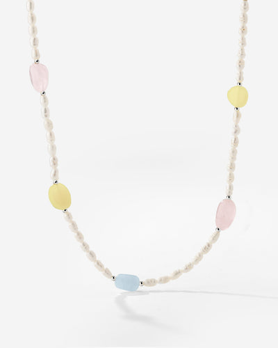 Spring Pastels Necklace Silber
