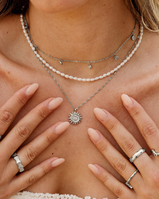 Perlita Choker Silber