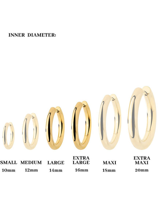 Chunky Lover Hoop Bundle Medium Gold