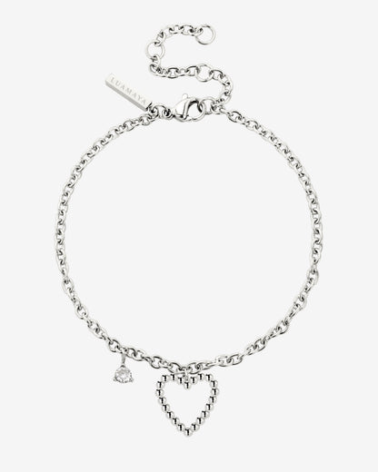 Heart of Gold Bracelet Silber