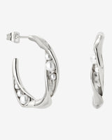 Branch Pearl Hoop Studs Silber