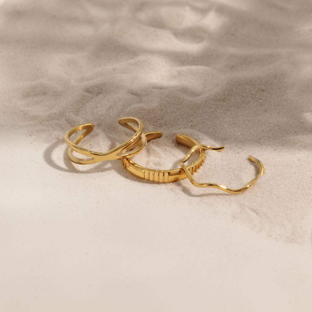 It Comes in Waves Toe Ring Roségold