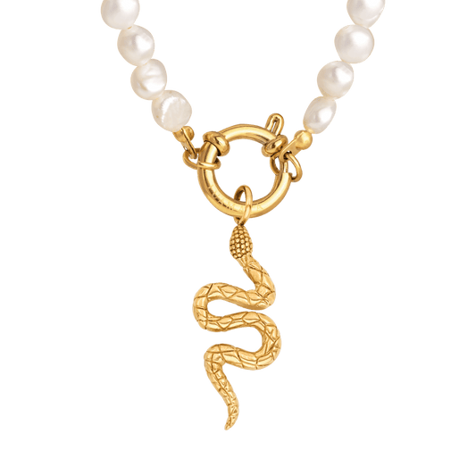 Lola Power Pearl Necklace Set Gold