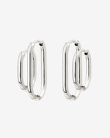 Oval Clean Hoop Bundle Silber