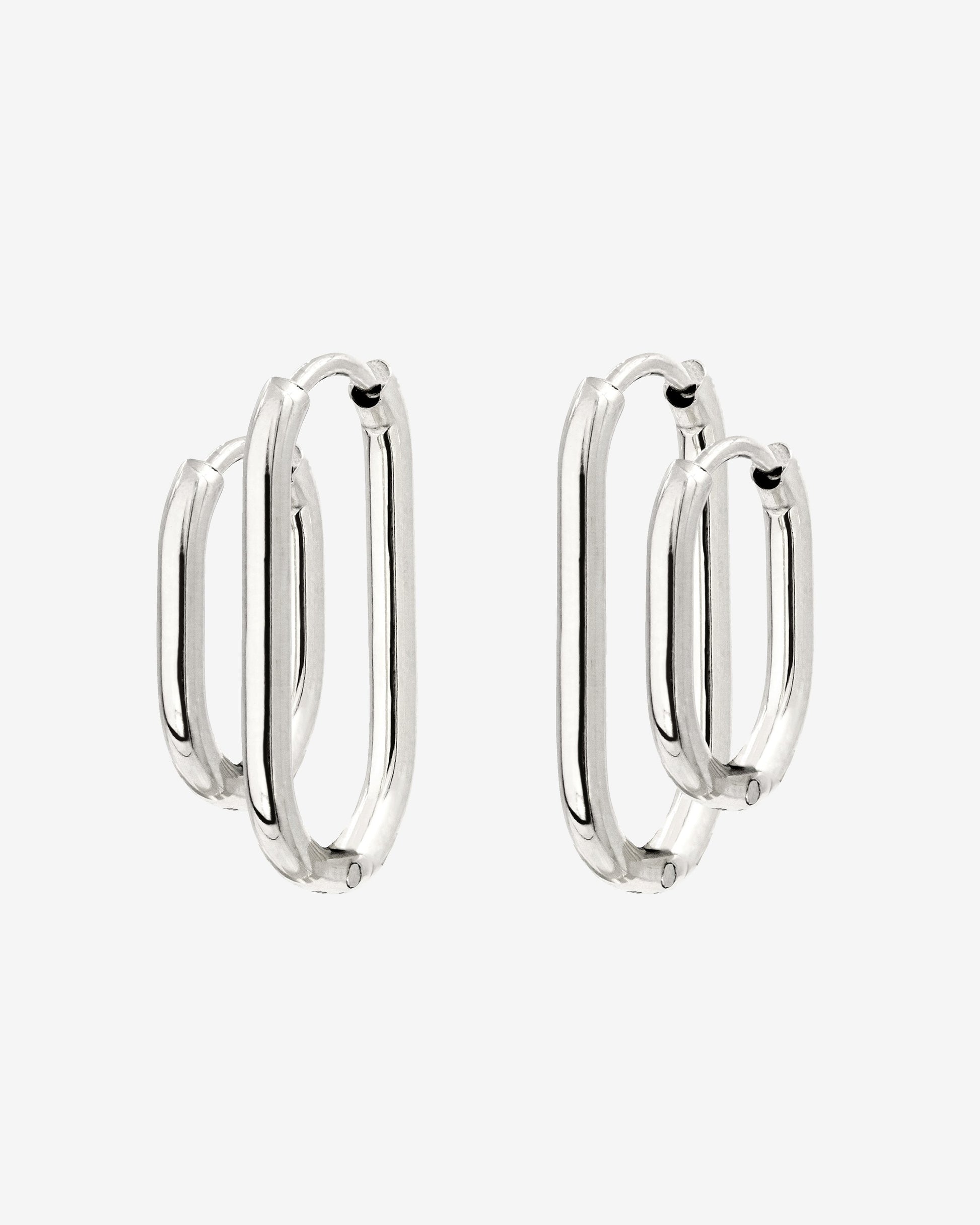 Oval Clean Hoop Bundle Silber