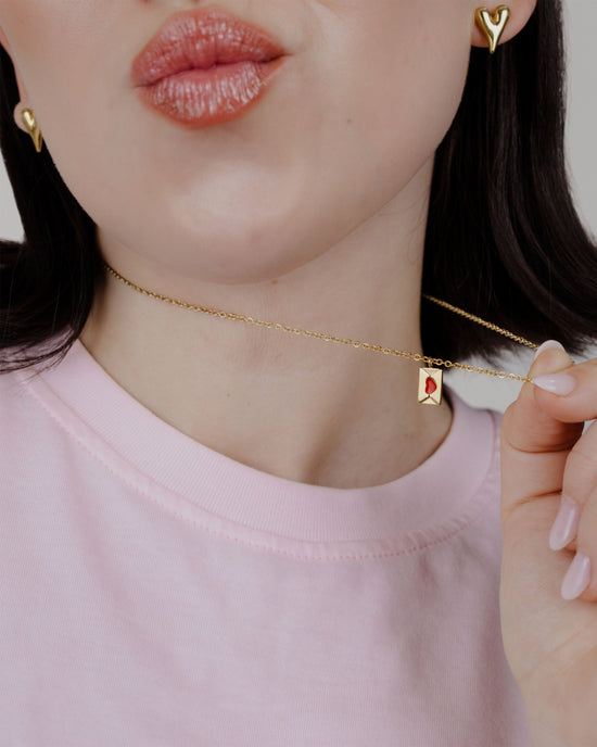 Love Letter Necklace Gold
