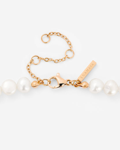 Ammonite Pearl Necklace Roségold