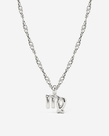 Virgo Bubble Necklace Silber
