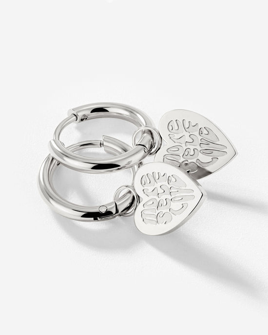More Self-Love Hoop Set Small Silber